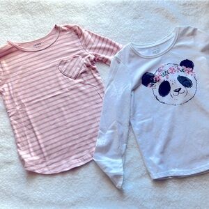 Girls long sleeve t-shirt x2. Carter’s x1, Jumping bean x1. Size 5